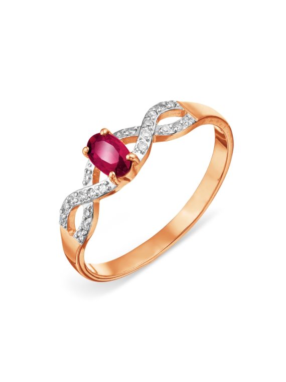 Rose Gold Ruby Ring