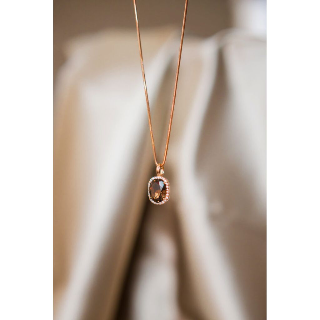 14K Gold Rauch Topaz Pendant