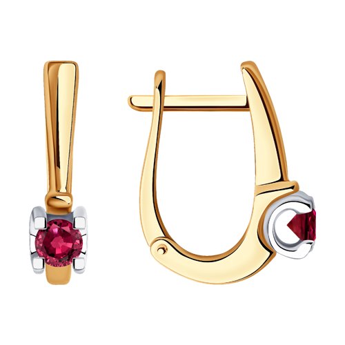 14K Rose Gold Ruby Earrings