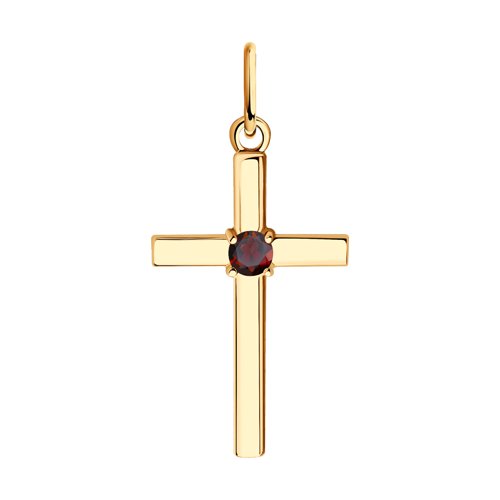 Garnet Gold Cross