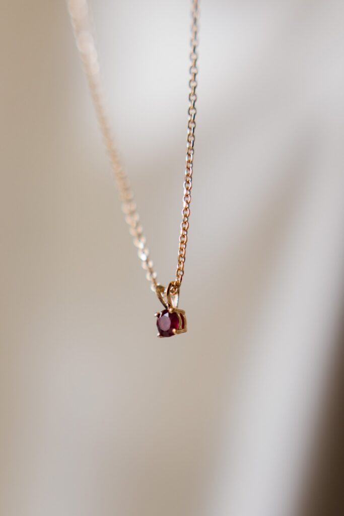 14K Gold Ruby Pendant