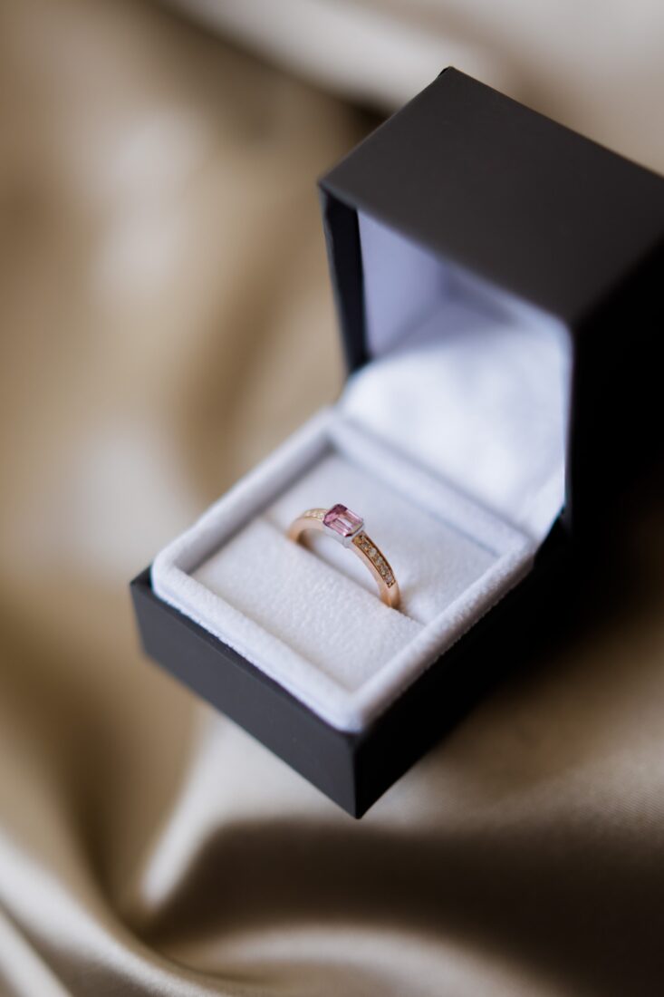 Pink Sapphire Diamond Gold Ring