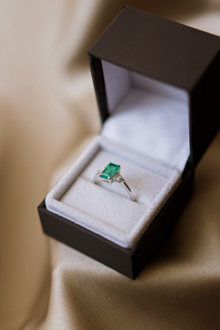 Zambian Emerald Diamond Gold Ring