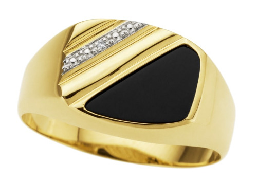 Diamond 14K Rose Gold Man Ring