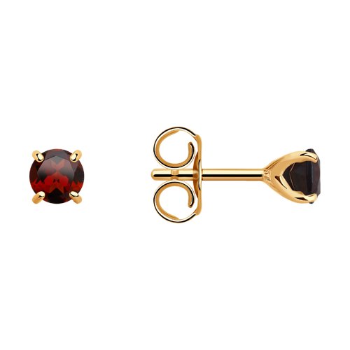 Garnet 14K Rose Gold Earrings