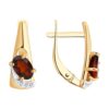 Garnet 14K Rose Gold Earrings