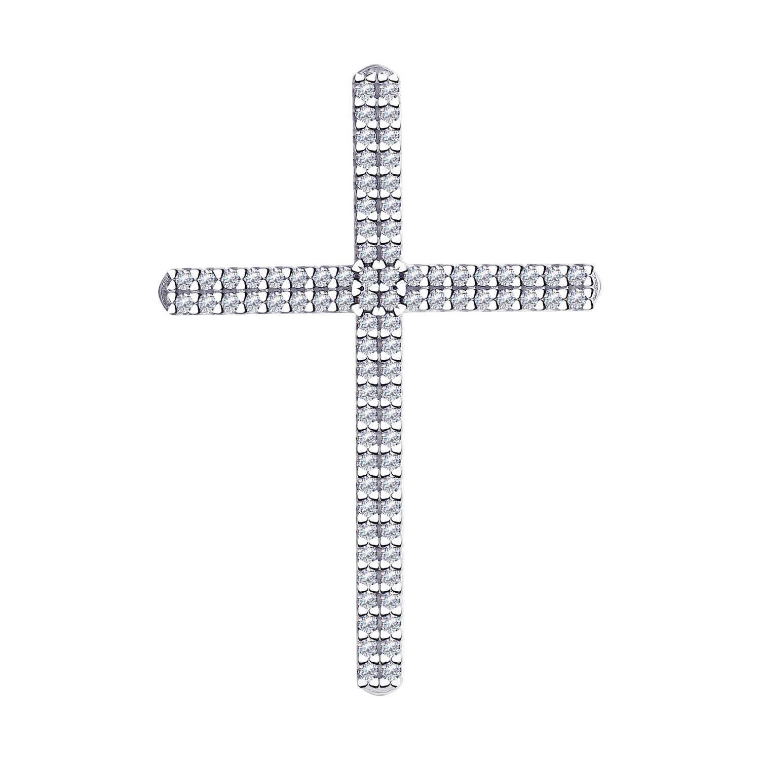 Серебряная подвеска крестик