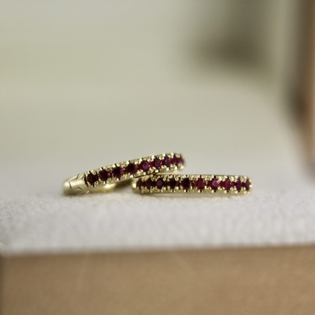 Ruby Gold Earrings