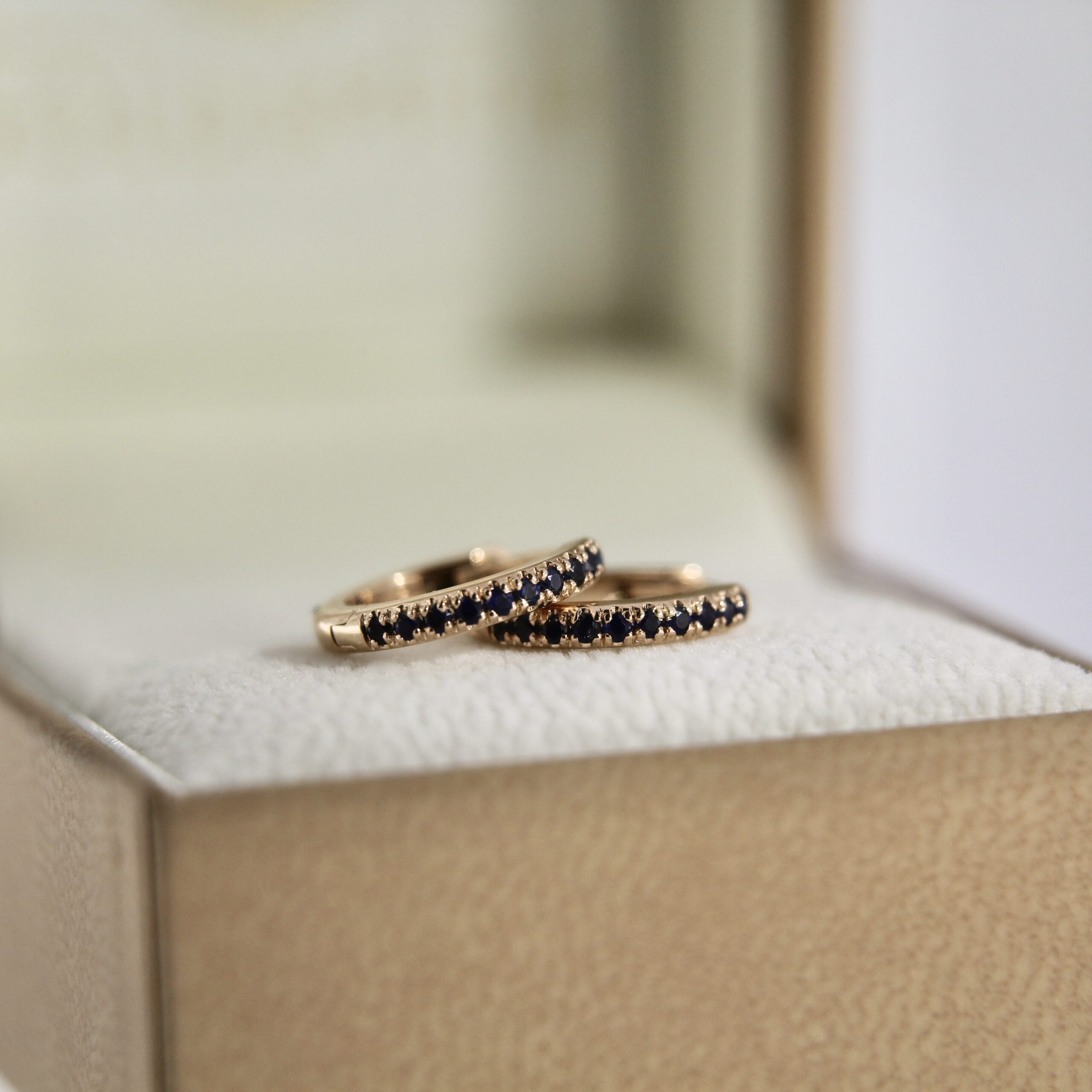Sapphire Gold Earrings