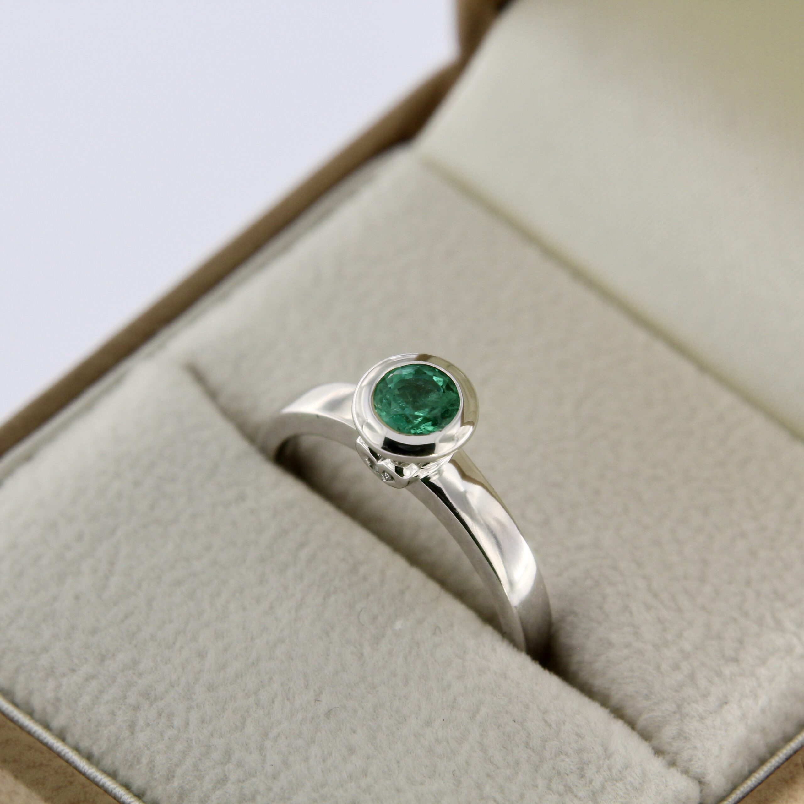 Diamond Zambian Emerald Ring