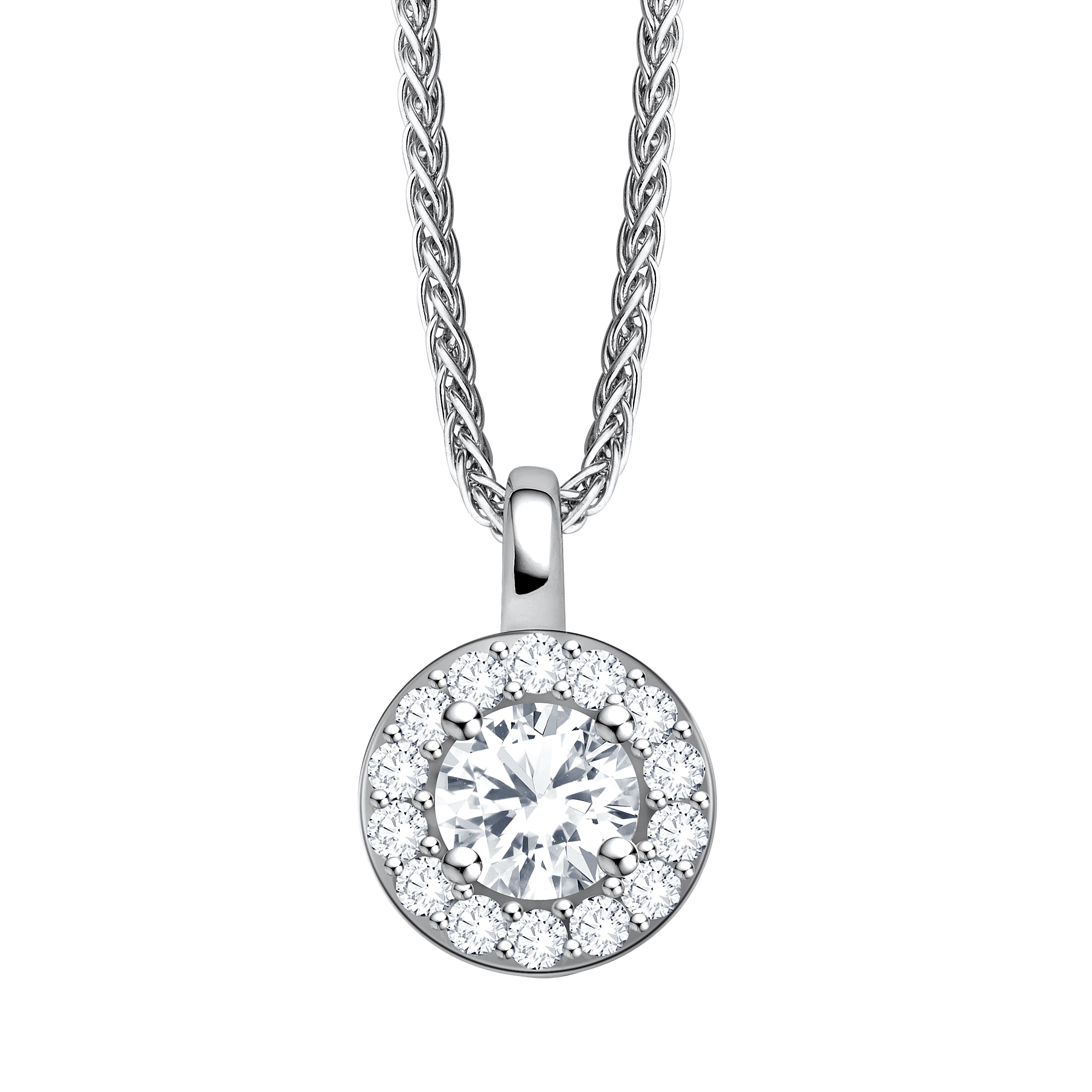 0,50Ct Kuldkaelakee teemantidega